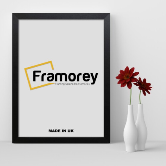 (120x80 cm) Bingkai Foto Hitam Matte / Bingkai Dekorasi Dinding / Bingkai Poster Motif Kayu / Bingkai Cetak Foto